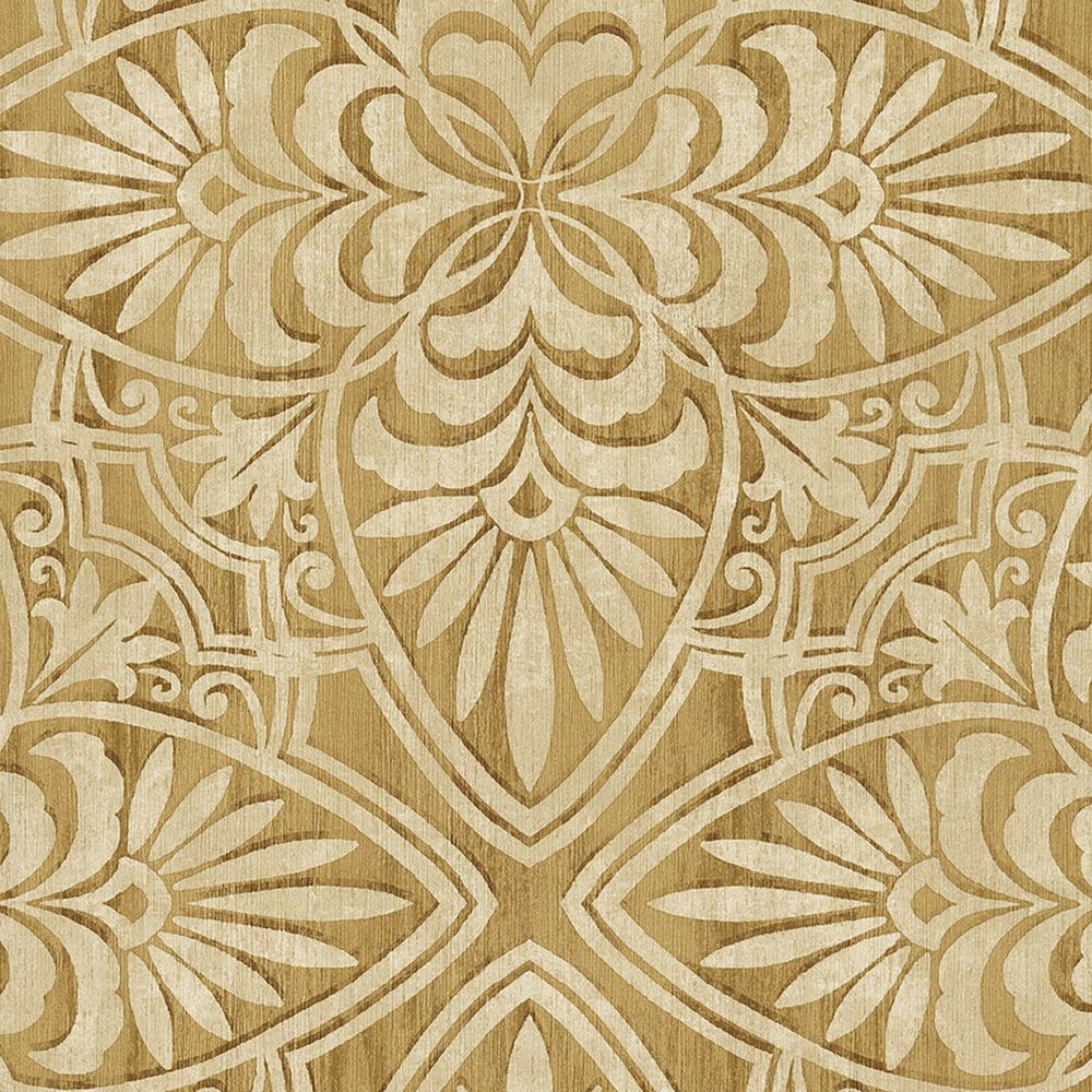 JF Fabrics 5299 18W8251 BOHO CHIC Yellow; Gold Wallpaper