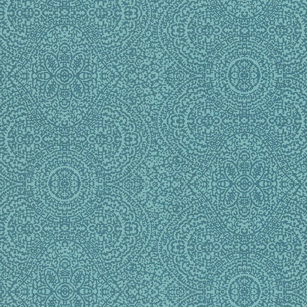 JF Fabrics 5303 67W8251 BOHO CHIC Blue Wallpaper
