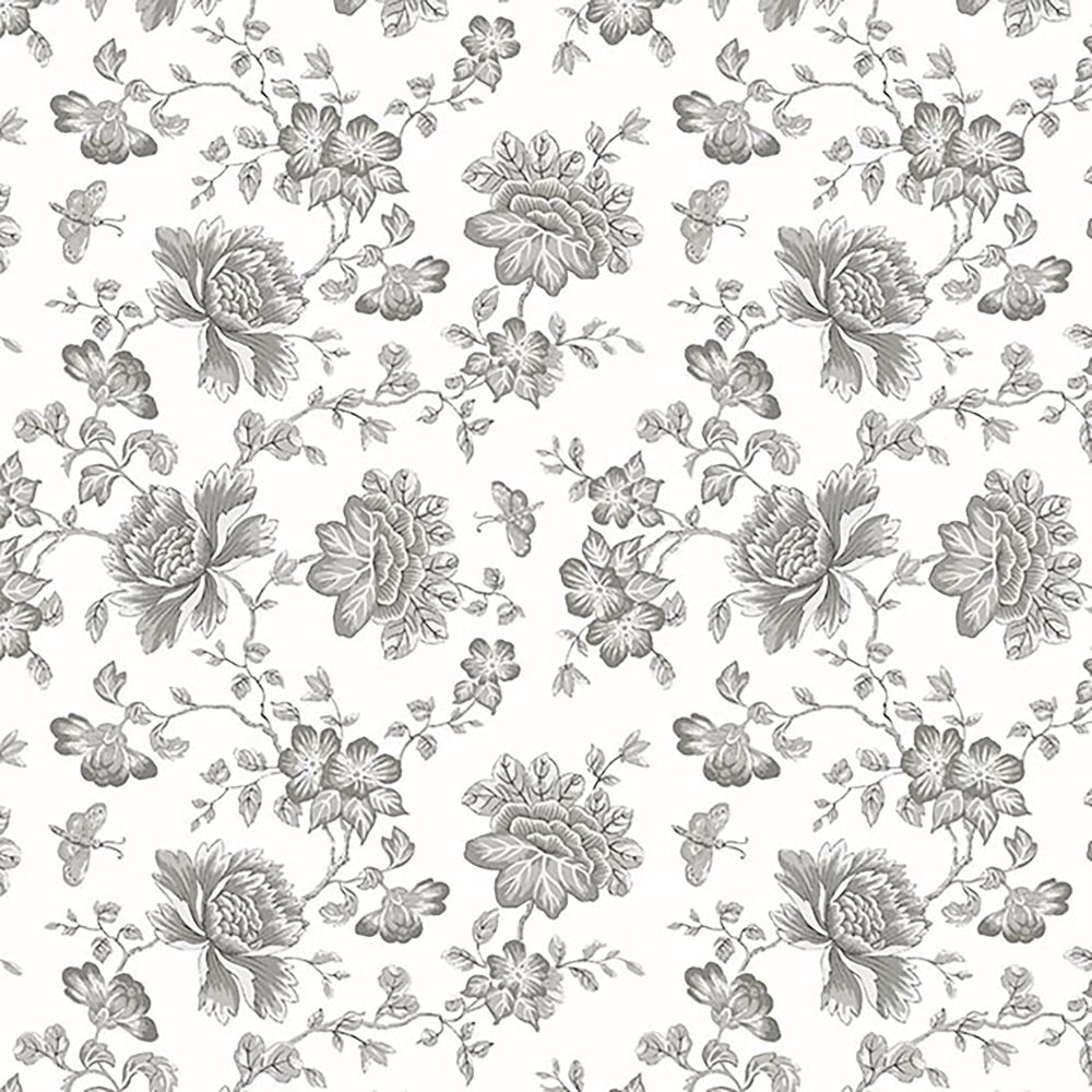 JF Fabrics 7002-92 W7481 Wedgwood Wallcoverings Non Woven Floral Straight Match Wallpaper