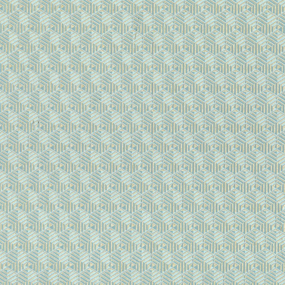 JF Fabrics 8162 63W9071 Wallcovering in Teal, Blue