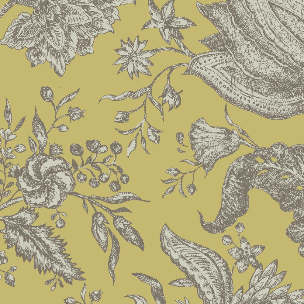 JF Fabrics 8167 76W9071 Wallcovering in Gold, Yellow