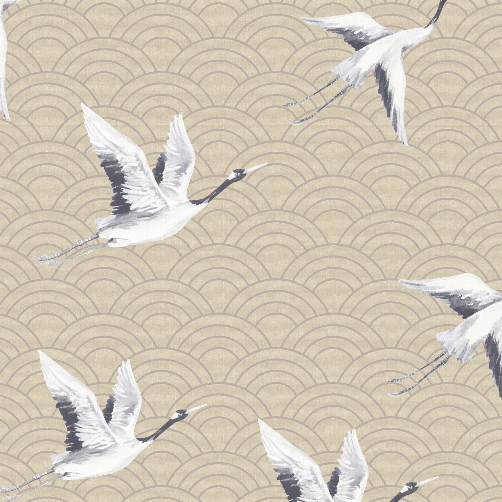 JF Fabric 8189 17W9081 Wallcovering in Taupe, Sand