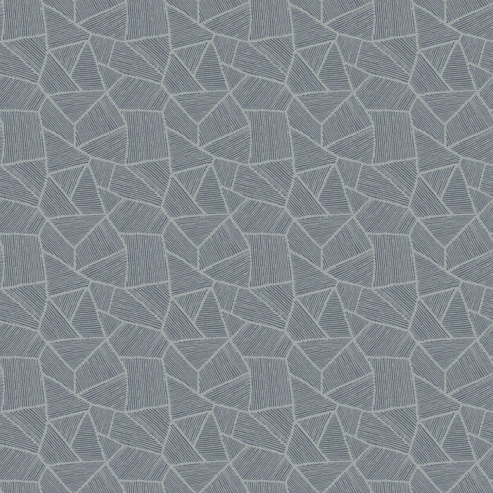JF Fabrics 8210 97W9321 Wallcovering in Charcoal, Silver