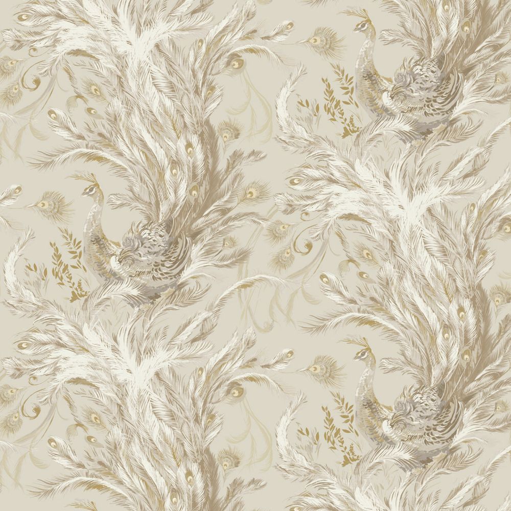 JF Fabrics 8217 95W9331 Wallcovering in Gold, Grey, Yellow, Silver