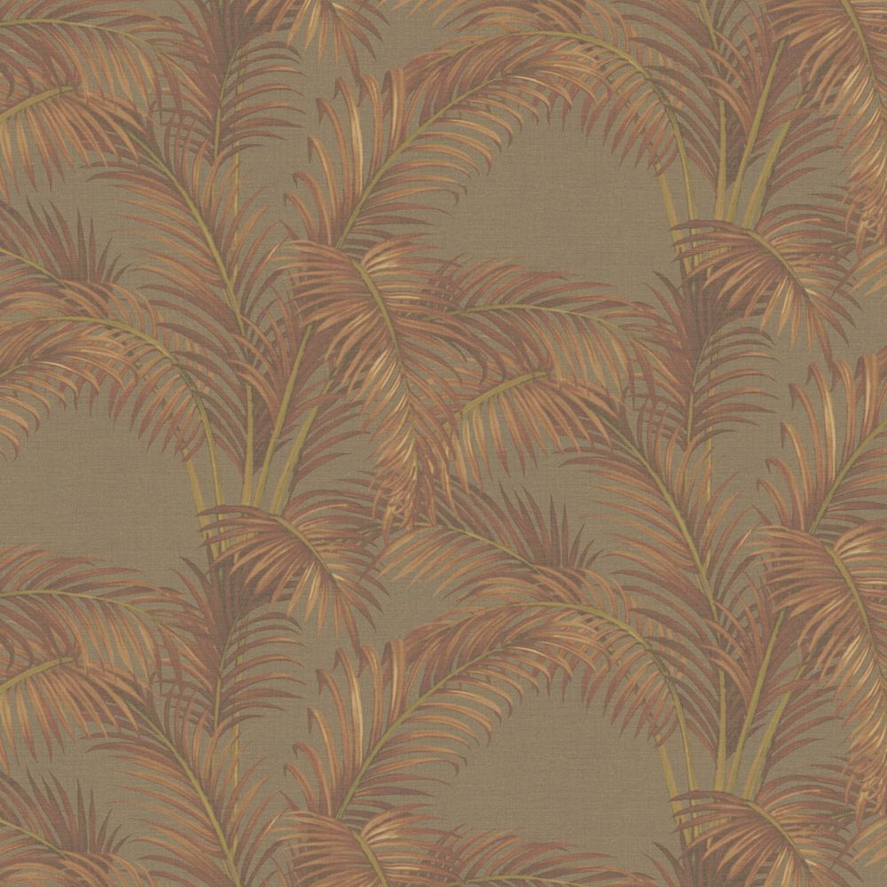 JF Fabrics 8219 67W9331 Wallcovering in Orange, Red, Yellow, Brown