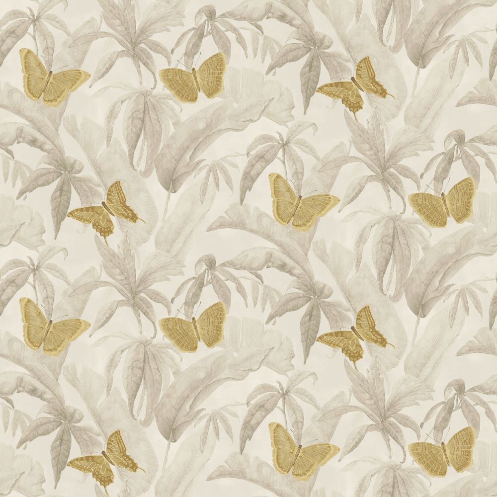 JF Fabrics 8236 12W9441 Wallcovering in Yellow, Grey, White