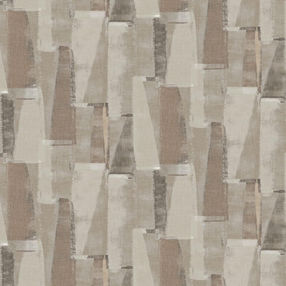 JF Fabric 8246 36W9561 Wallcovering in Brown, Orange, Cream ,Brown