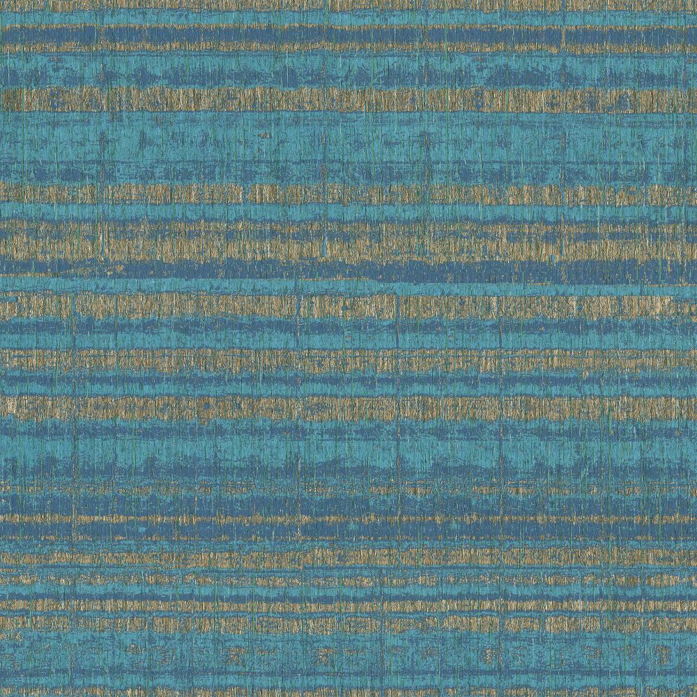 JF Fabrics 9218 67WS131 Indochine Vol. 2 Texture Wallcovering in Blue / Gold