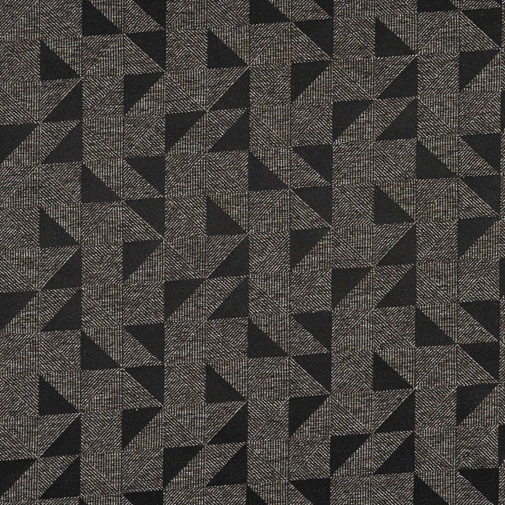 JF Fabrics AHOY 98J8911 Crypton Series 1 Geometric Fabric in Black / Brown / Grey