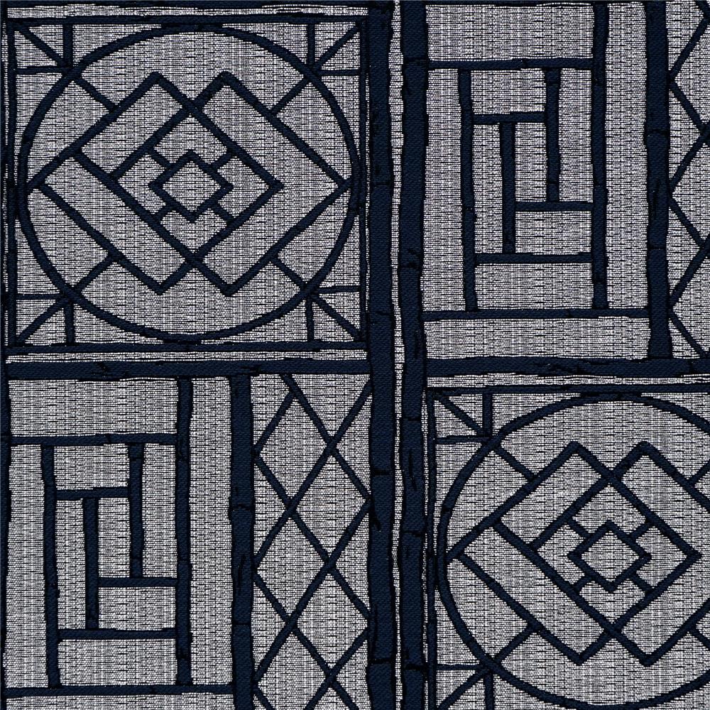 JF Fabrics BACALL-68 Asian Inspired Geometric Upholstery Fabric