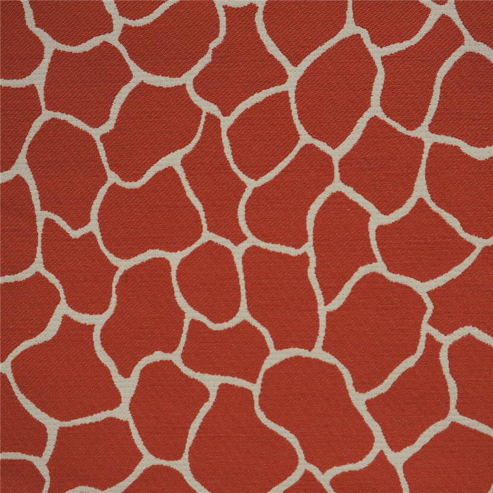 JF Fabric BARNETT 25J6531 Fabric in Creme,Beige,Orange,Rust,Pink