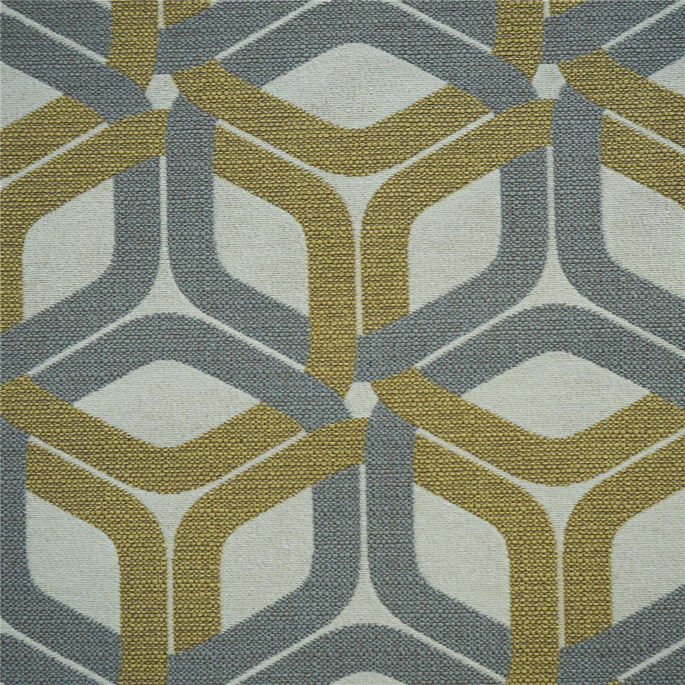 JF Fabrics BAYER 92J6541 Fabric in Creme; Beige; Grey; Silver; Yellow; Gold
