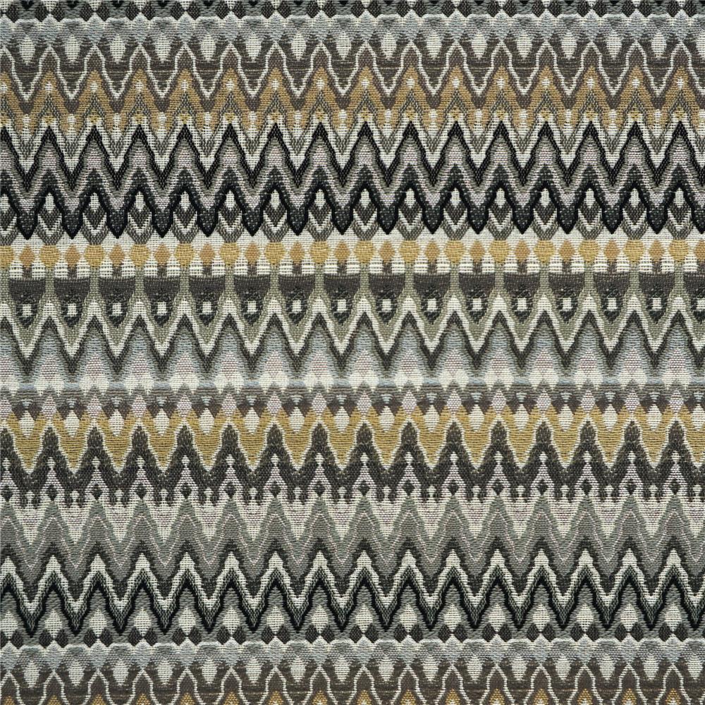 JF Fabrics BERKO 95J6541 Fabric in Black; Brown; Creme; Beige; Grey; Silver; Multi; Taupe; Yellow; Gold