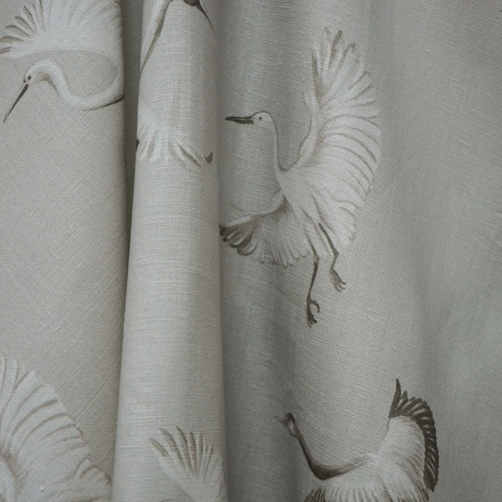 JF Fabrics BIRDIE 91SJ103 Fabric in Cream, Grey