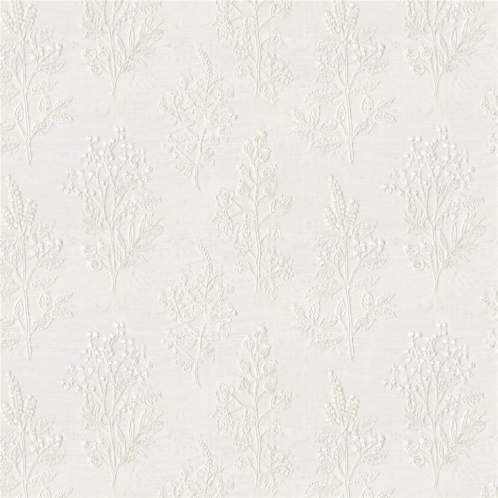 JF Fabric BOTANY 91J8591 Fabric in Cream,Off White