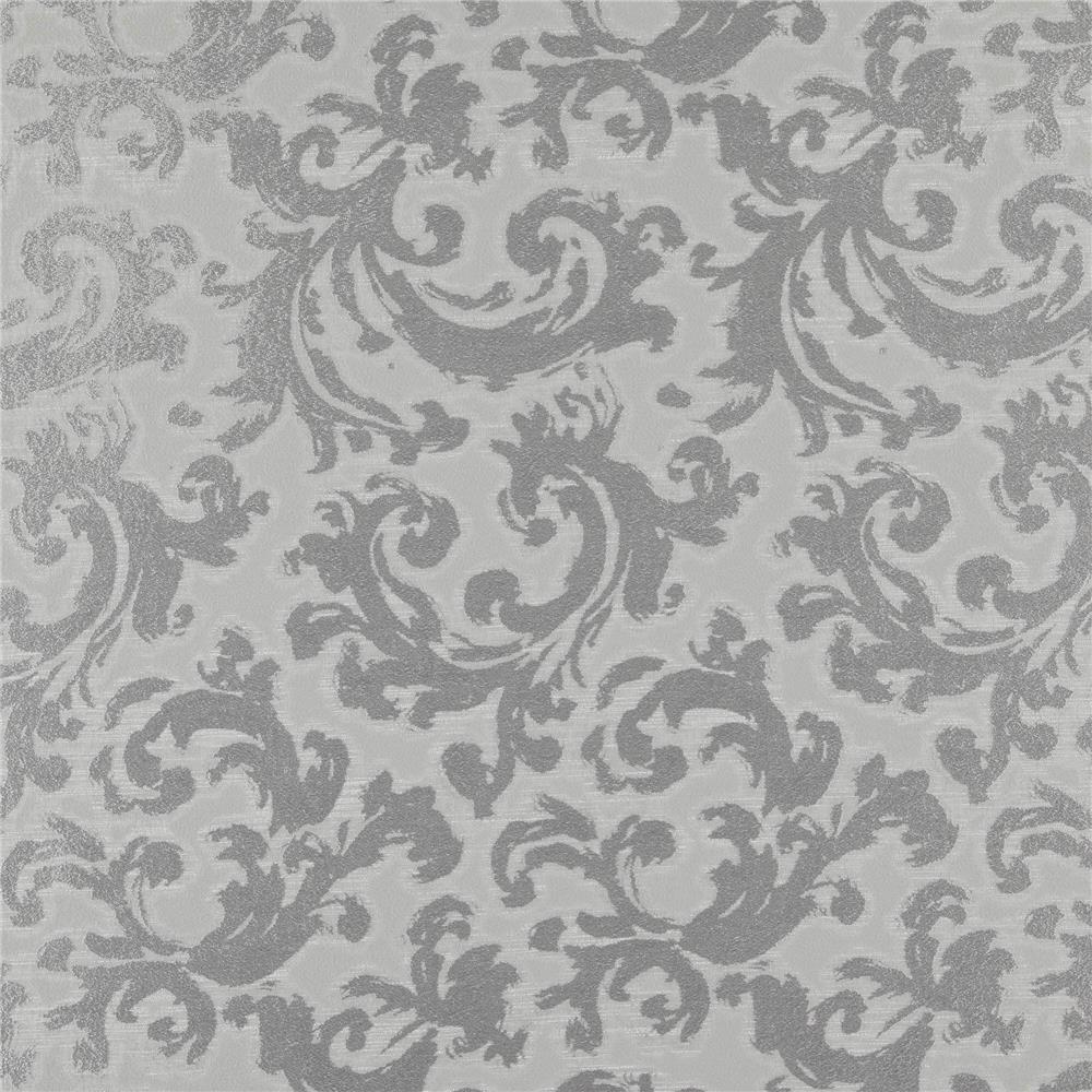 JF Fabrics BRIXTON 196J7311 Fabric in Grey; Silver