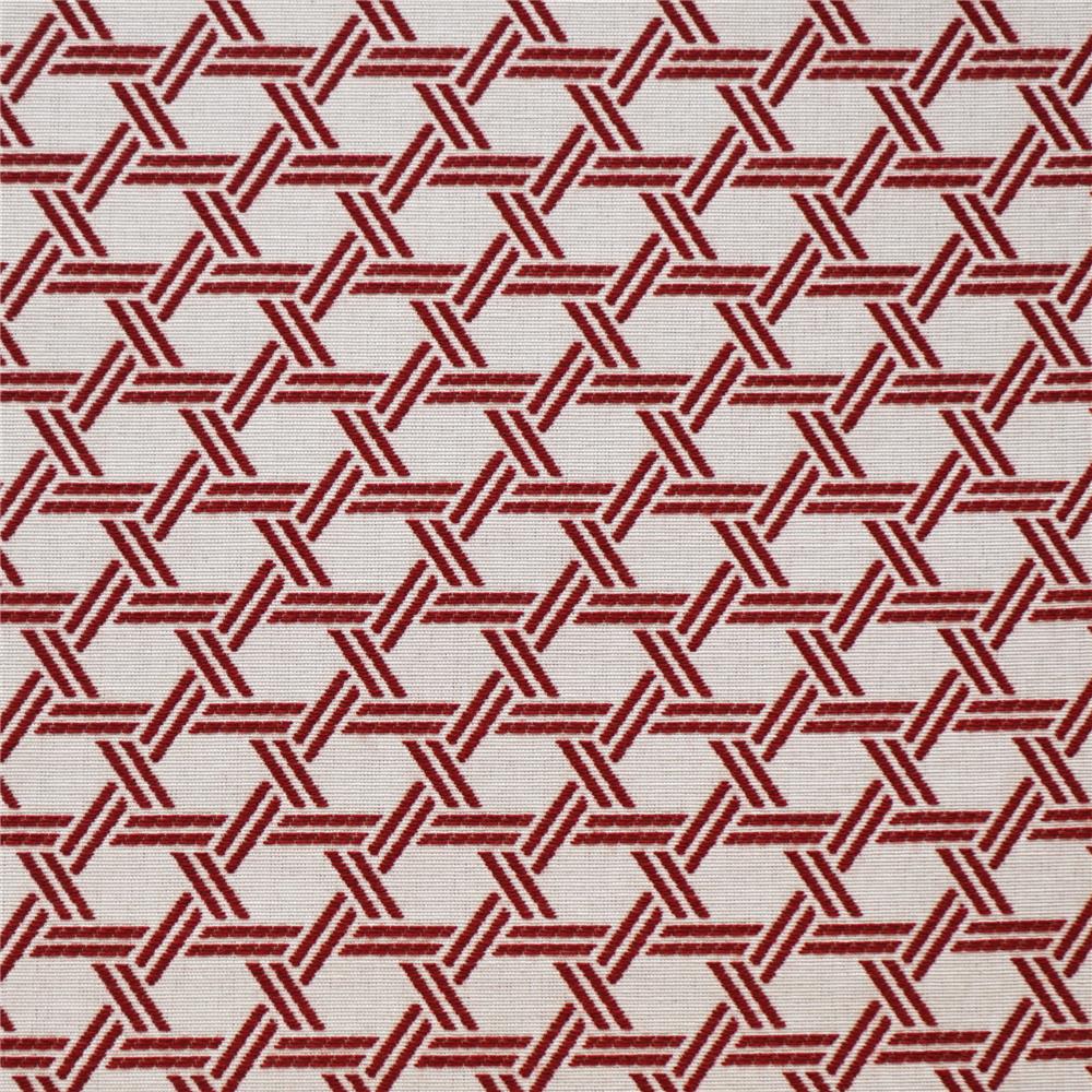 JF Fabric BROOKLYN 47J6811 Fabric in Burgundy,Red