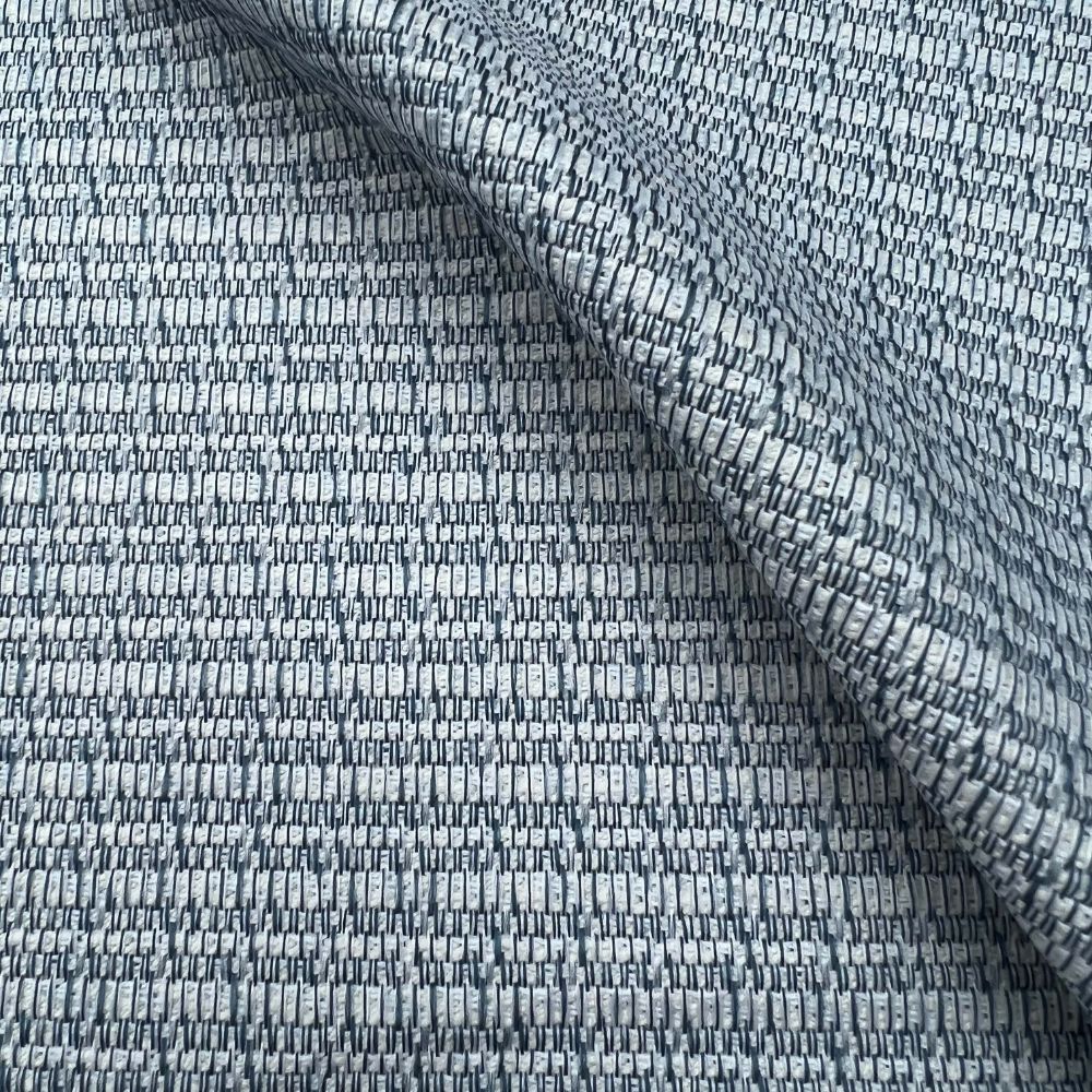 JF Fabrics CLIMATE 61J9201 Fabric in Blue, Silver