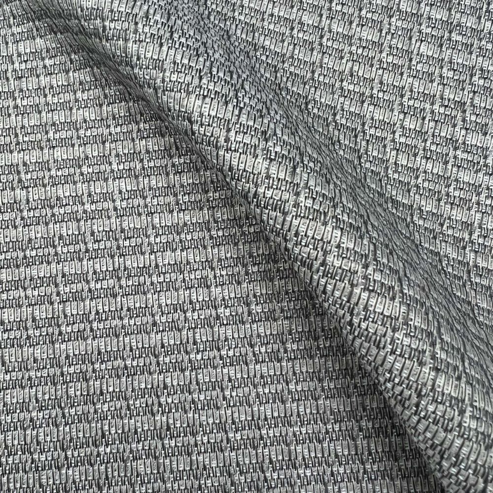 JF Fabrics CLIMATE 96J9201 St. Tropez Fabric in Grey / Silver