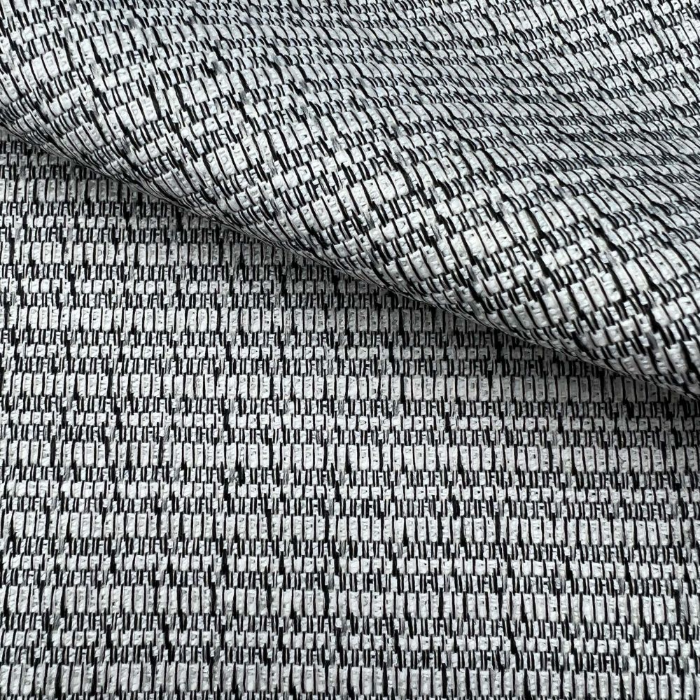 JF Fabrics CLIMATE 97J9201 St. Tropez Fabric in Black / Grey