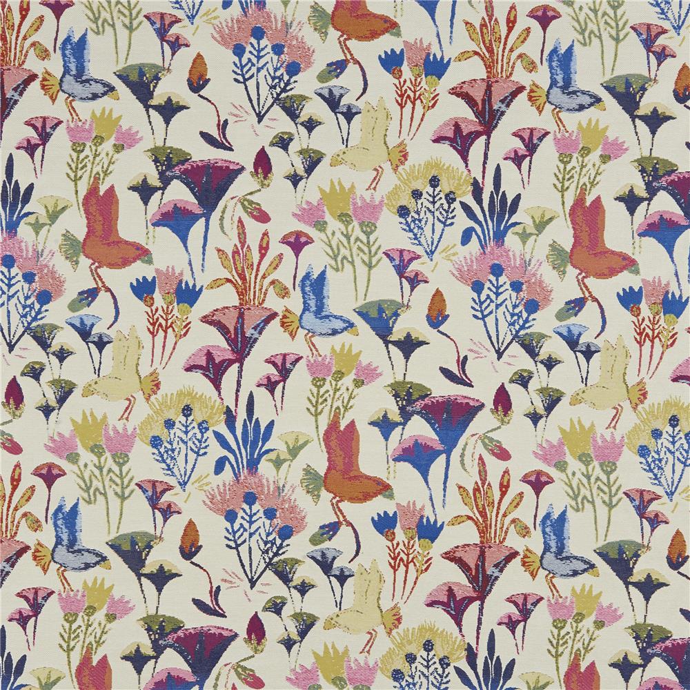 JF Fabric COUNTRYSIDE 67J8401 Fabric in Blue,Multi,Pink