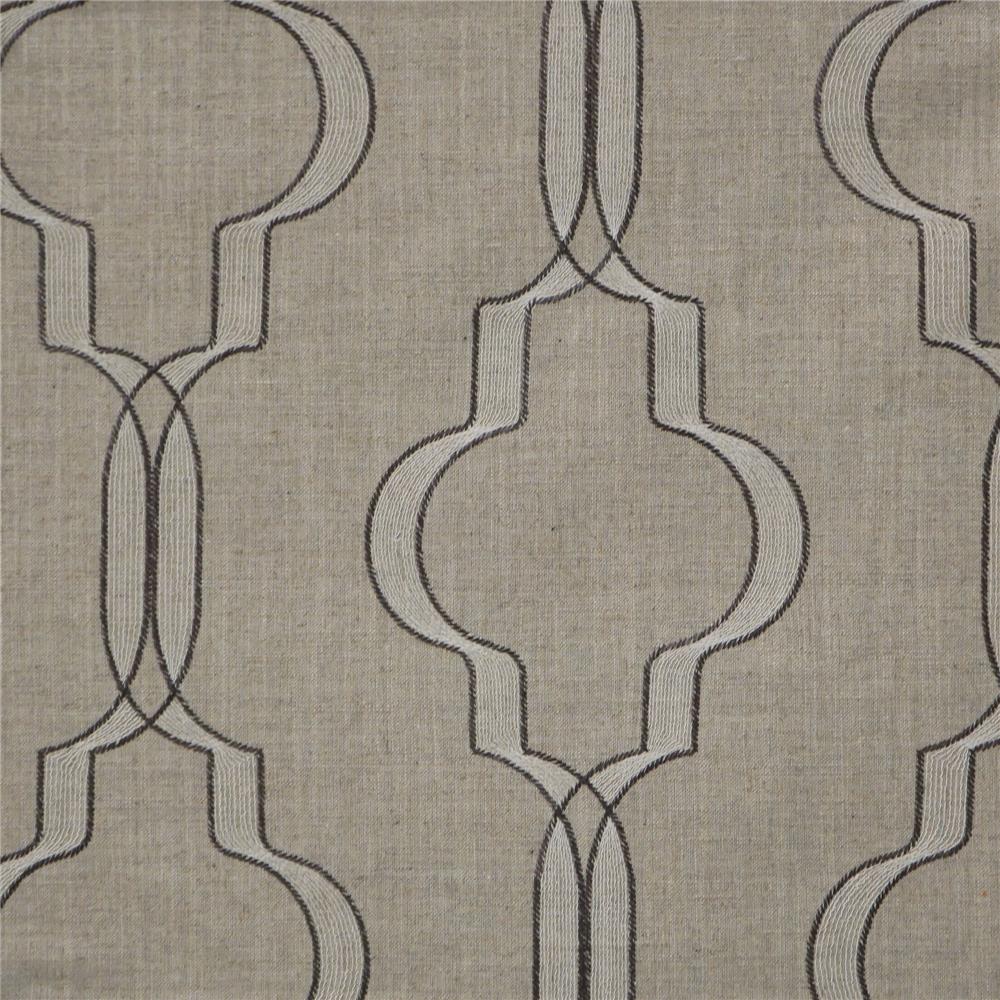 JF Fabrics ESTATE 95J6621 Fabric in Creme; Beige; Grey; Silver; Taupe