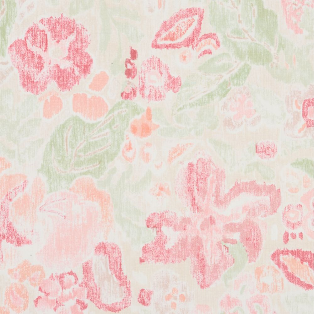 JF Fabrics EVERLY 44J9431 Fabric in Pink/ Green/ Red