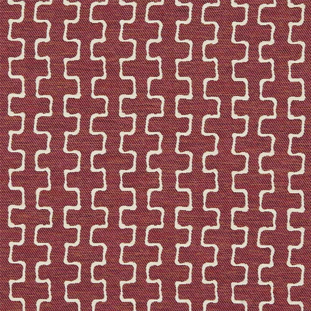JF Fabric EXPEDITION 47J8401 Fabric in Burgundy/Red,Orange/Rust