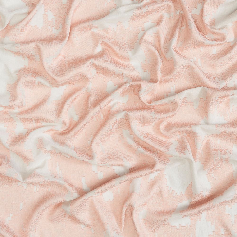 JF Fabrics FLUID 23J9001 Cloud Nine Texture Fabric in Peach / White