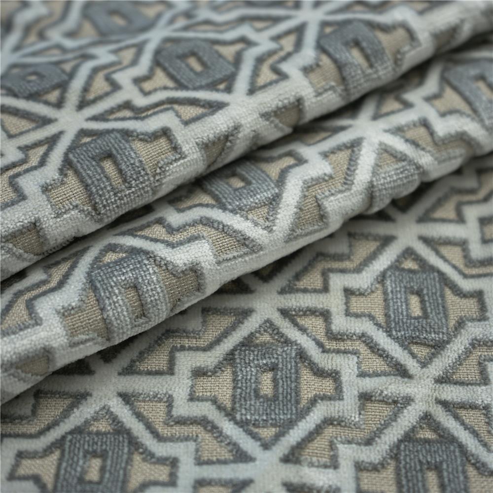 JF Fabrics FOXTROT 92SJ101 Fabric in Grey; Silver