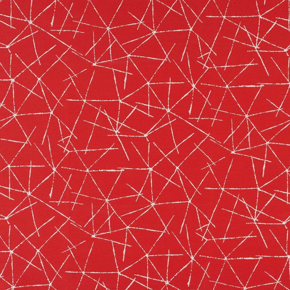 JF Fabrics FRACTURE 46J8911 Crypton Series 1 Modern Fabric in Red / White