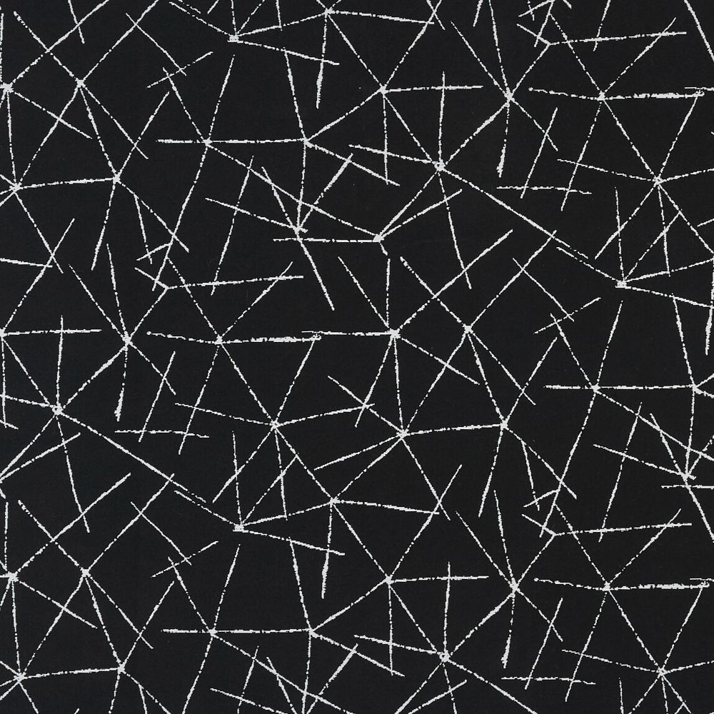 JF Fabrics FRACTURE 99J8911 Crypton Series 1 Modern Fabric in Black / White