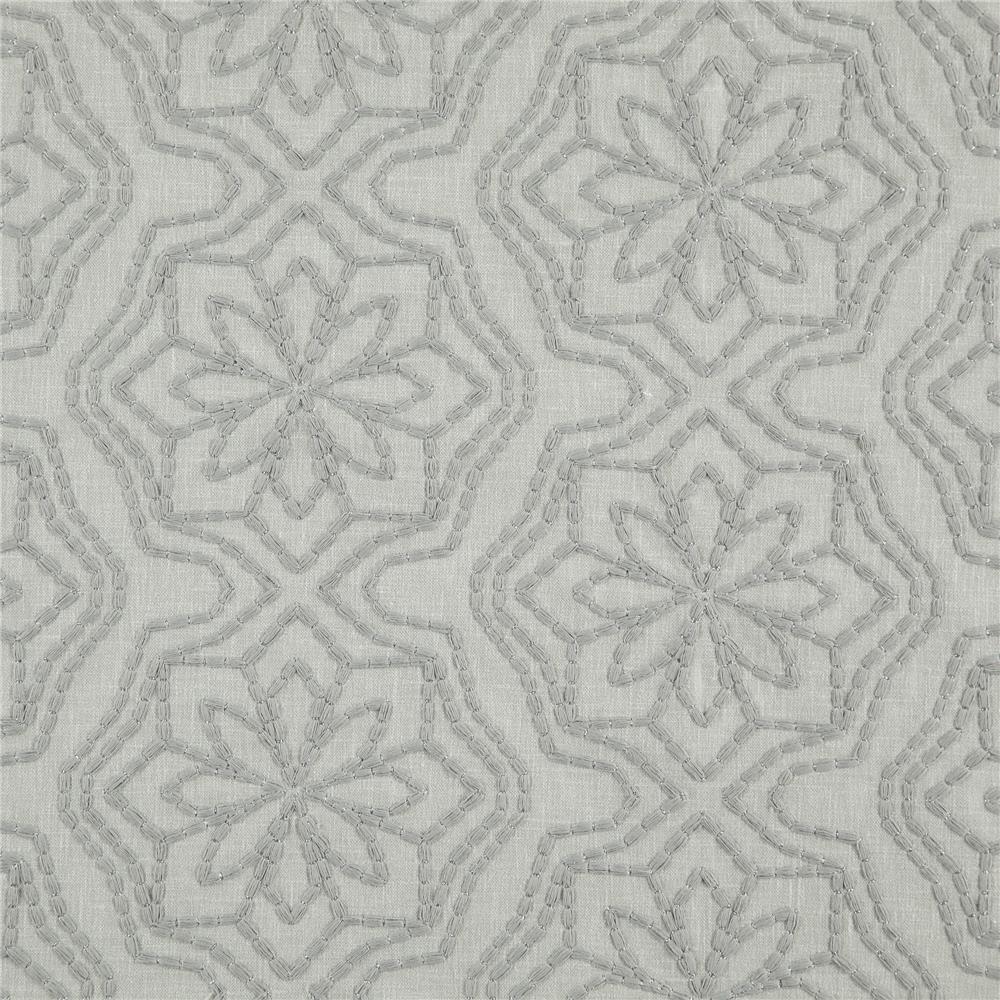 JF Fabrics GRETA 93J8721 Fabric in Grey; Silver