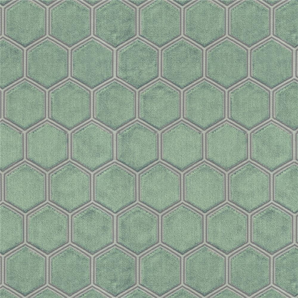 JF Fabric HONEYCOMB 64J8591 Fabric in Blue,Teal