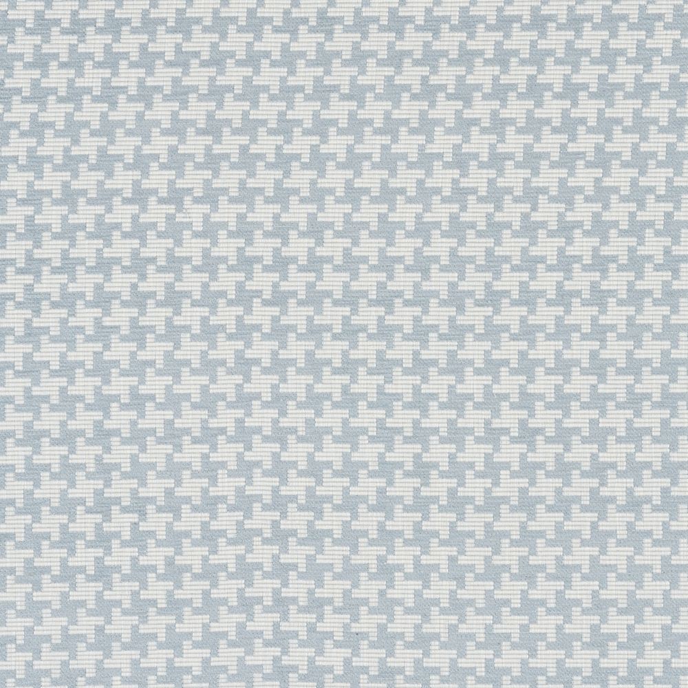 JF Fabrics HOUNDSTOOTH 62J8921 Velocity Crypton Home Texture Fabric in Blue / Ice / White