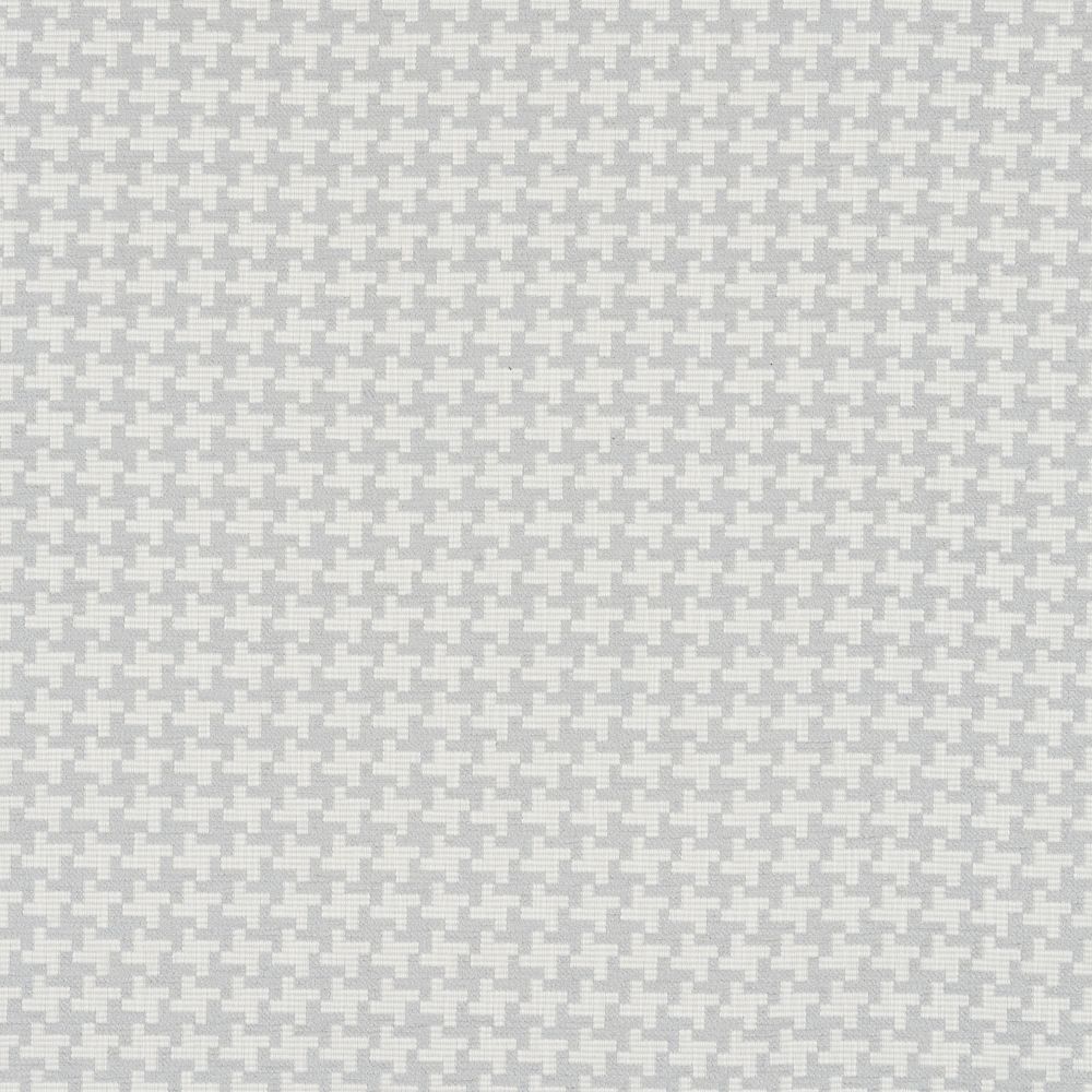 JF Fabrics HOUNDSTOOTH 93J8921 Velocity Crypton Home Texture Fabric in White / Grey