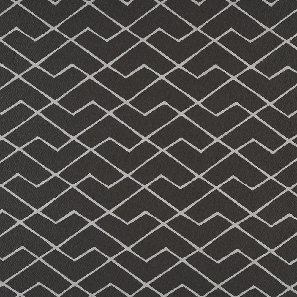 JF Fabrics INSIGNIA 97J8911 Crypton Series 1 Geometric Fabric in Charcoal / Grey