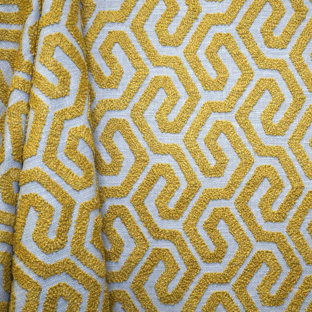 JF Fabrics INTERVAL 18J9161 Drapery Fabric in Yellow