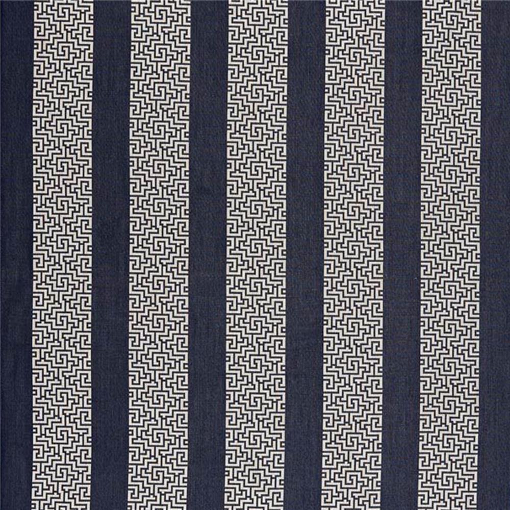 JF Fabrics JAGGER-68 Greek Key Stripe Fabric