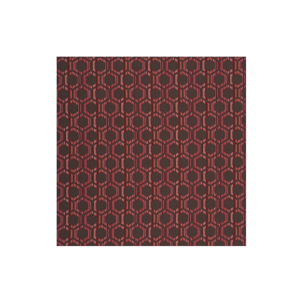 JF Fabric KINGSTON 46J6861 Fabric in Burgundy,Red