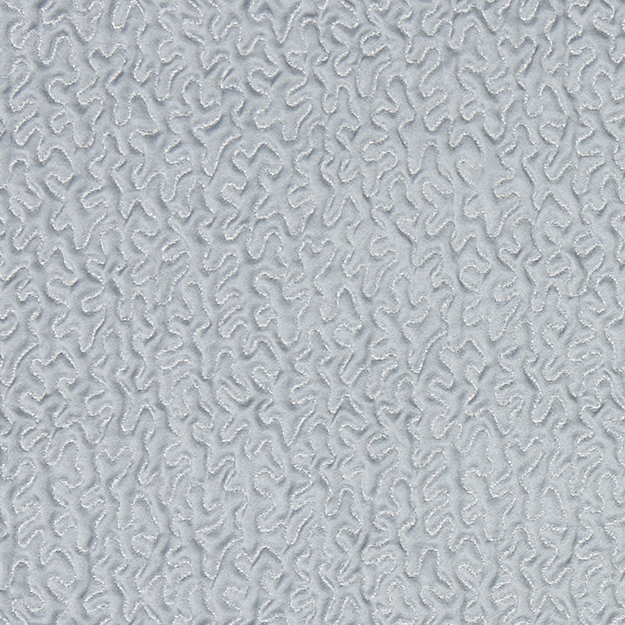 JF Fabrics MALDIVES-60 J7861 Chromium Book Plain with Stitched Squiggly Lines Upholstery Fabric