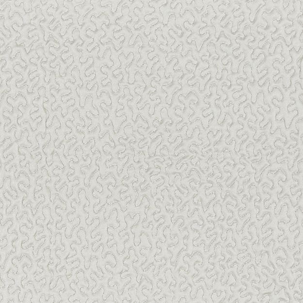 JF Fabrics MALDIVES-91 J7861 Chromium Book Plain with Stitched Squiggly Lines Upholstery Fabric