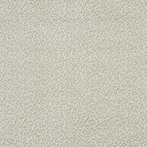 JF Fabrics MALDIVES-93 J7861 Chromium Book Plain with Stitched Squiggly Lines Upholstery Fabric