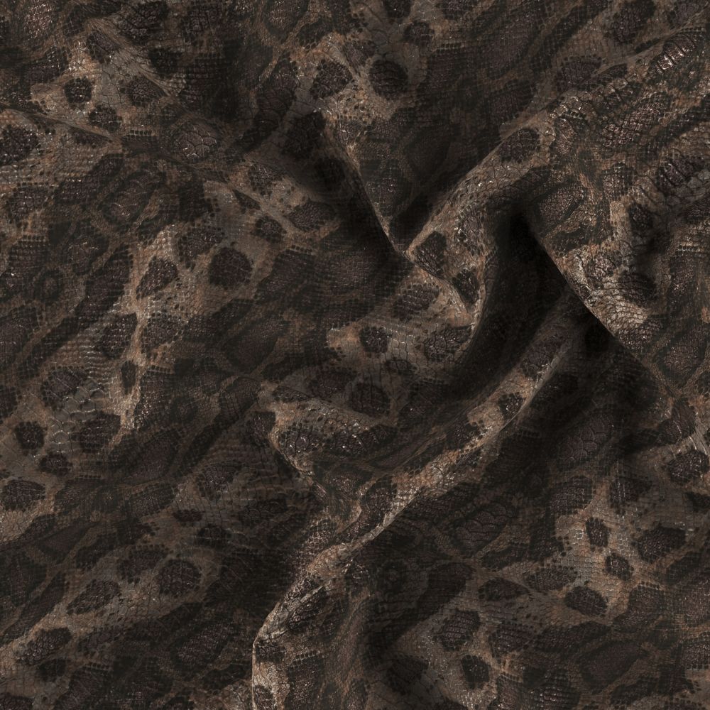 JF Fabrics MINERVA 36J9011 Charmed Animals Fabric in Brown / Taupe / Natural