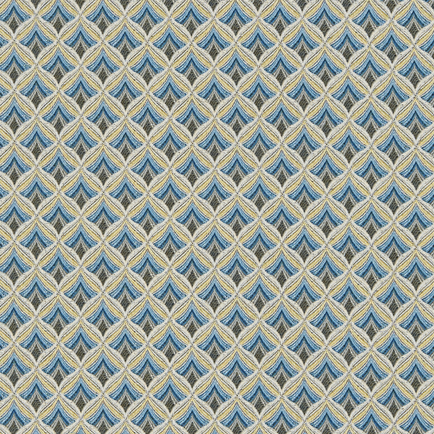 JF Fabric MORRISON 64J7731 Fabric in Blue,Turquoise
