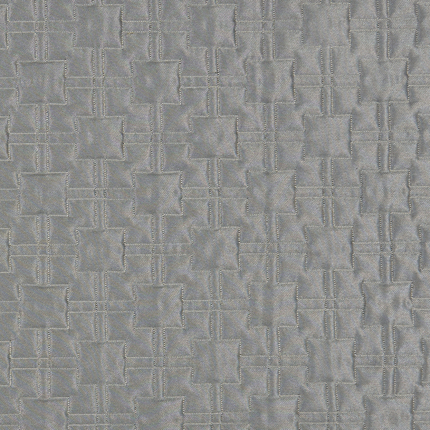 JF Fabrics NEVIS-97 J7861 Chromium Book Quilted Geometric Upholstery Fabric