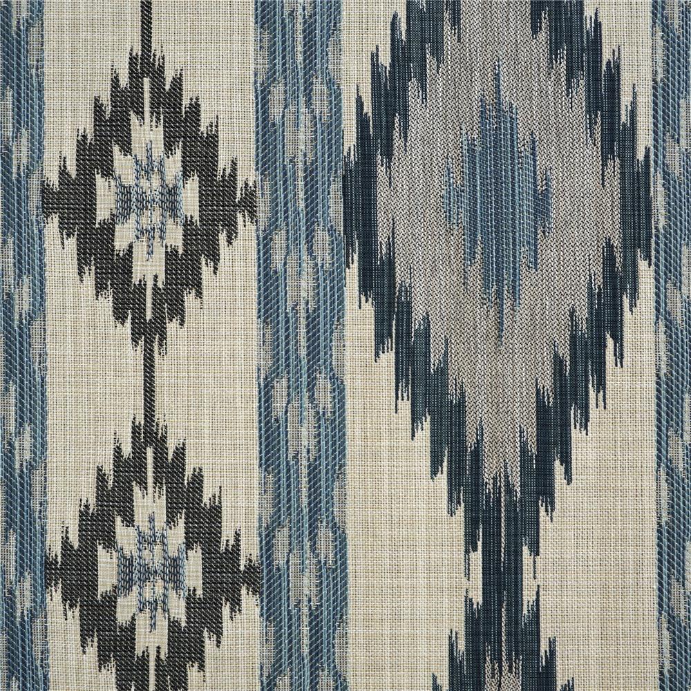 JF Fabric NOVAK 68J6521 Fabric in Blue,Creme,Beige,Taupe