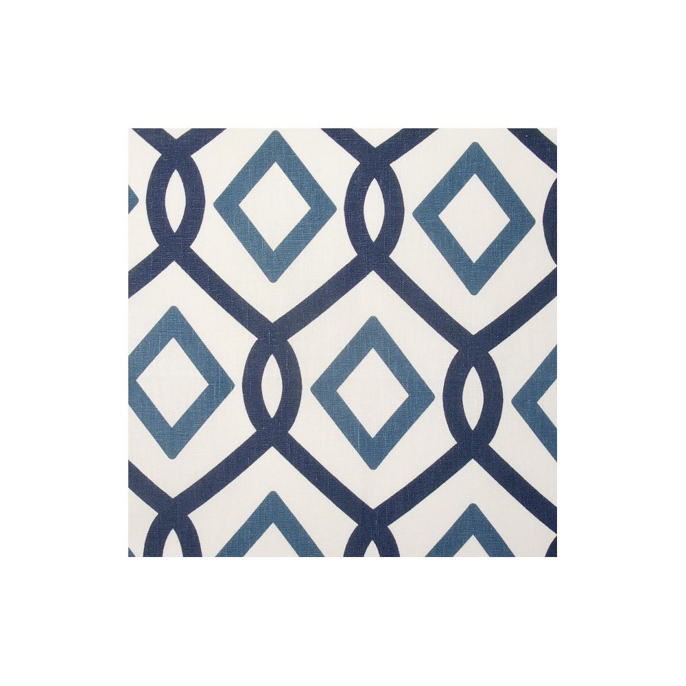 JF Fabric OAKLAND 66J6001 Fabric in Blue,Offwhite