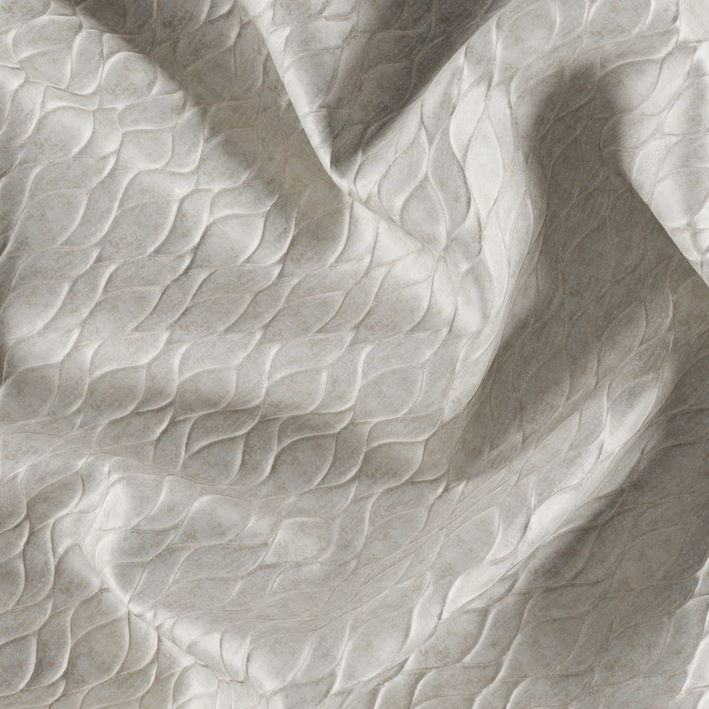 JF Fabrics ORACLE 31J9011 Charmed Ogee Fabric in Ivory / Gold
