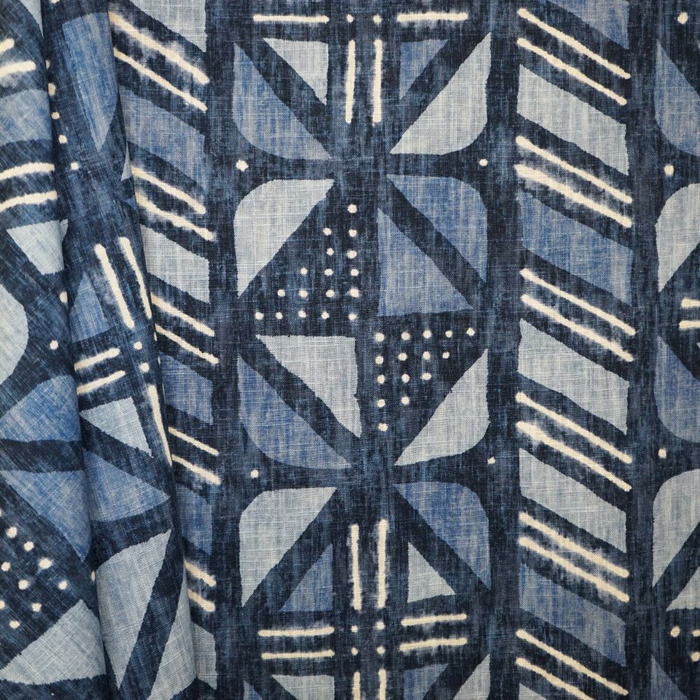 JF Fabrics OSAKA 67SJ102 Fabric in Blue